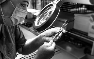 Nurse checking sterile processing.
